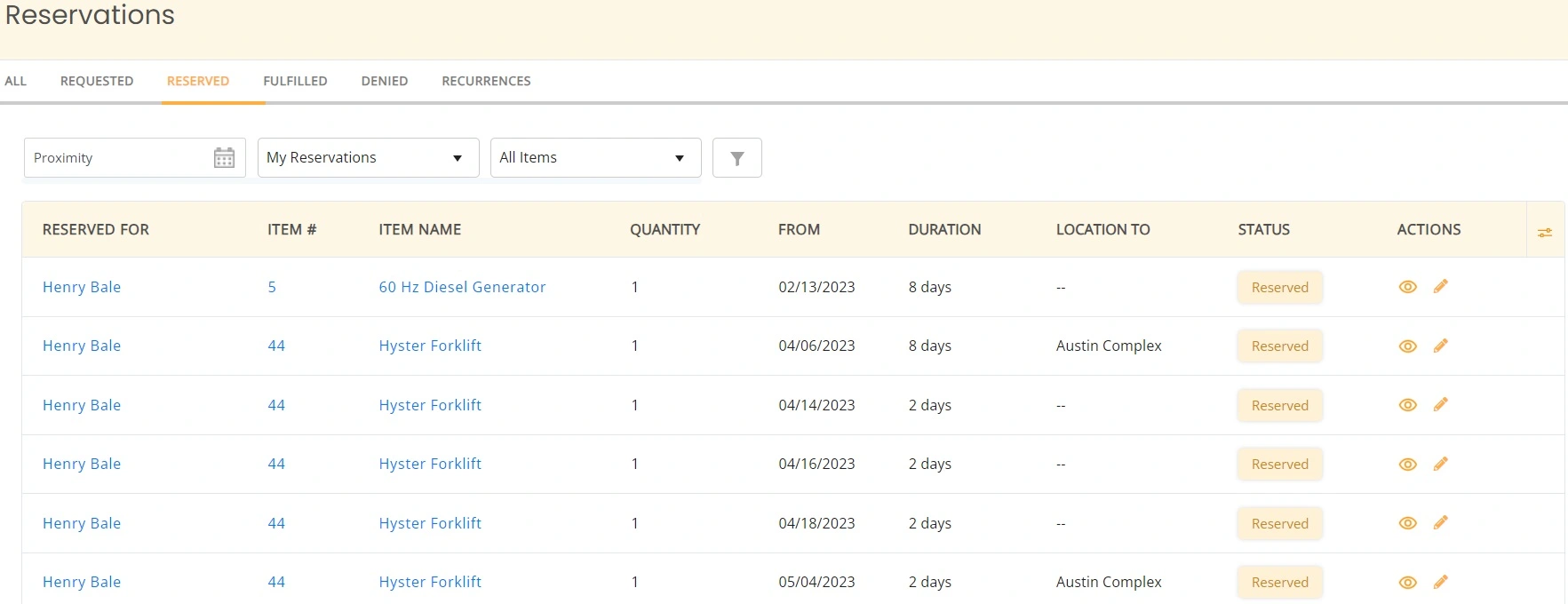 reservations actions 2