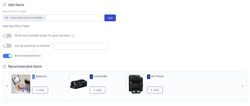New - item recommendations