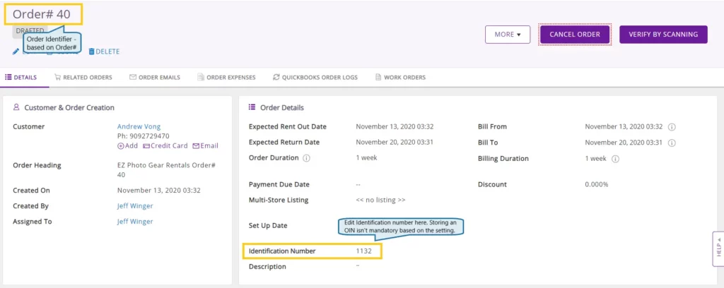 identification number