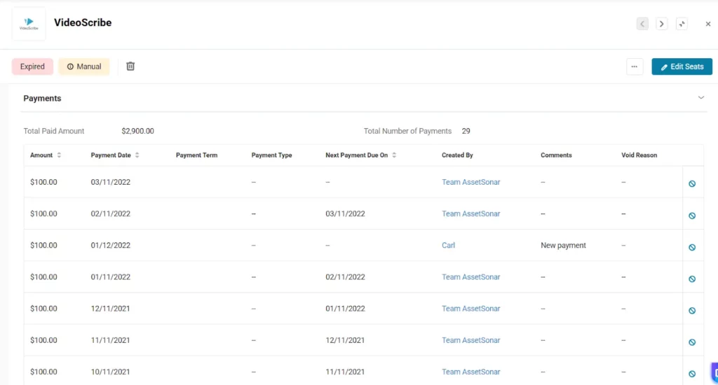 video scribe edit seats