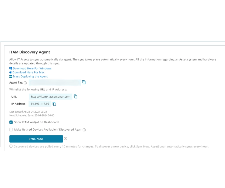 ITAM discovery agent