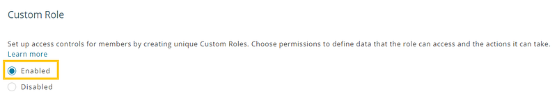 Enable Custom Roles