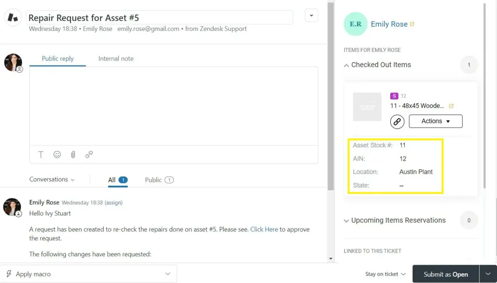 Choosing attributes to display in Zendesk