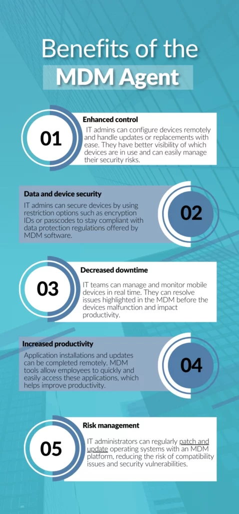 Benefits of the MDM agent