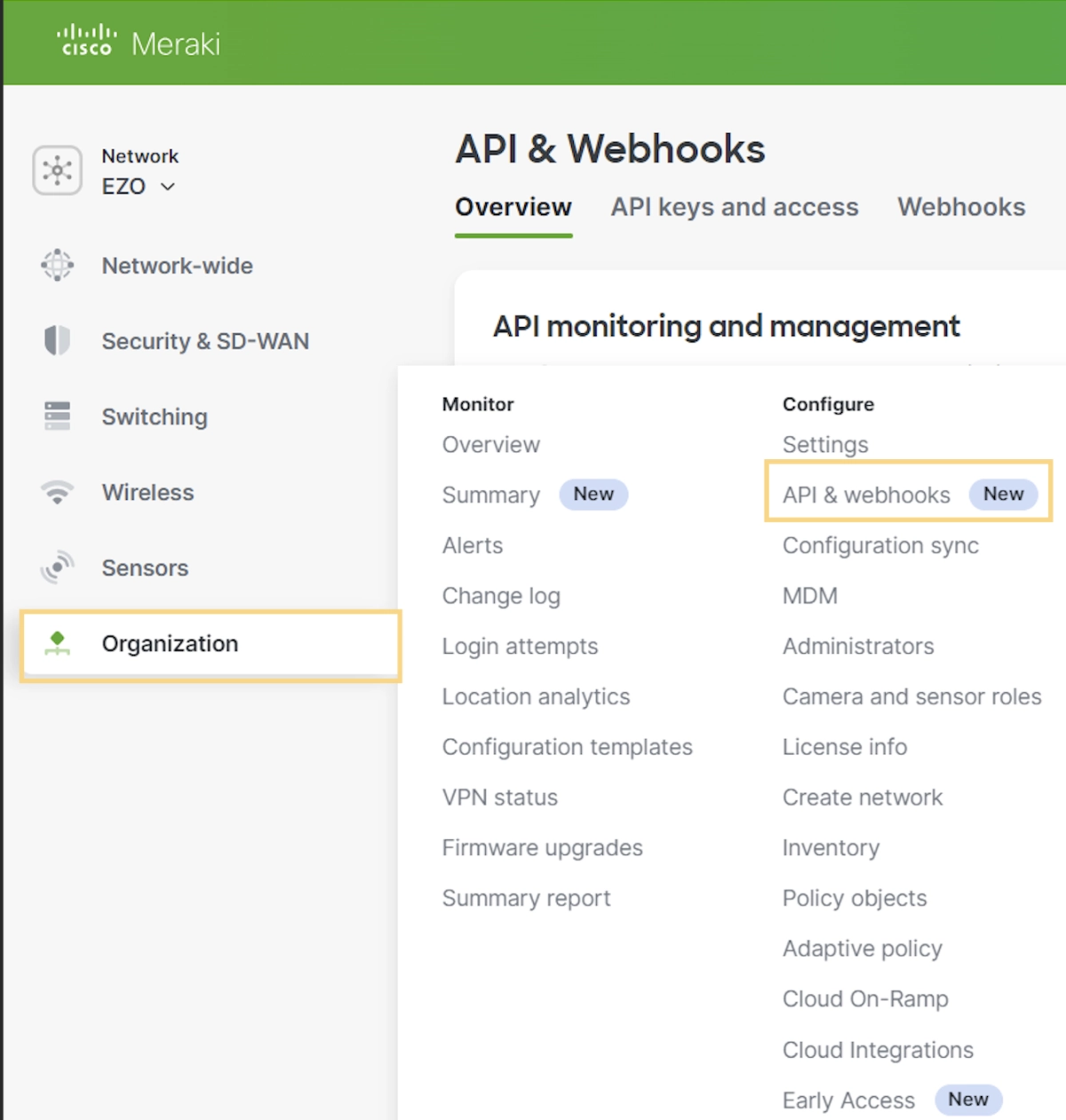 api and webhooks
