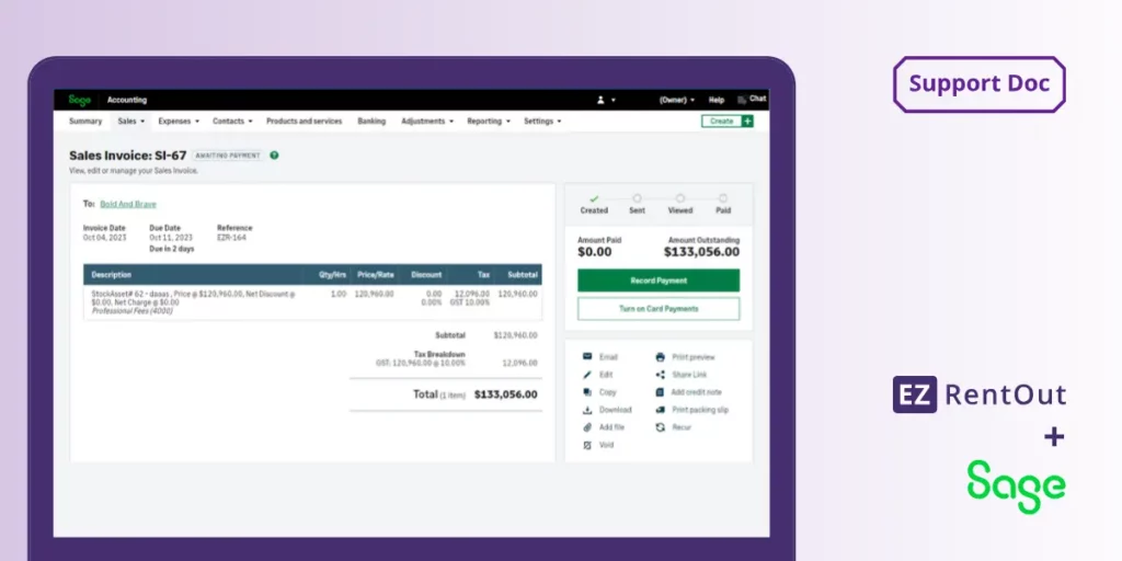 Support Blog Header Sage Integration