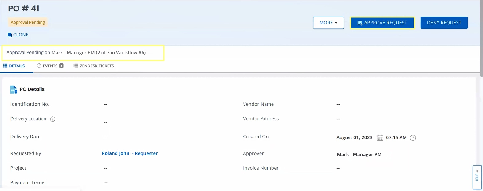 For ‘High-value Purchase requests’ workflow2