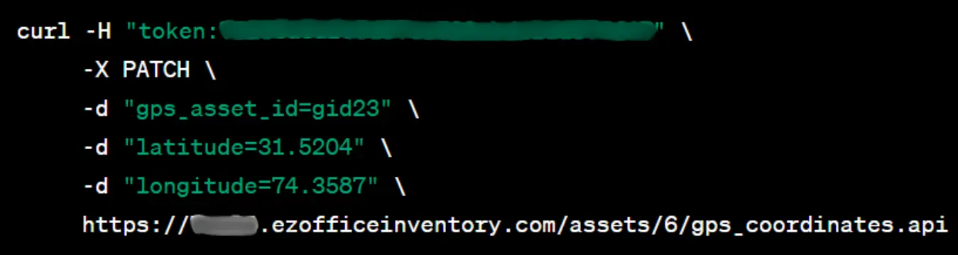 location tracking asset api