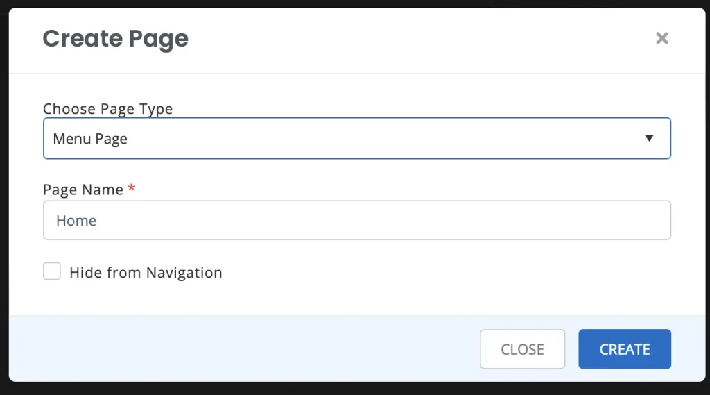 create page