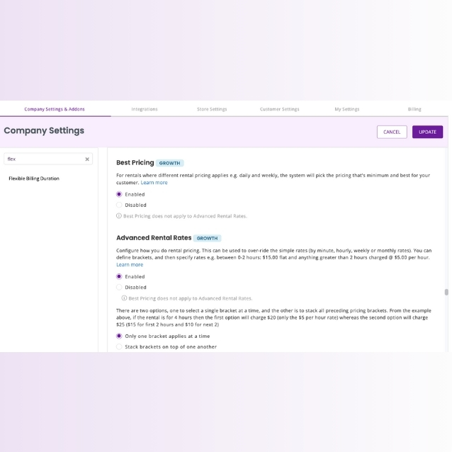 Flexible pricing EZRenOut