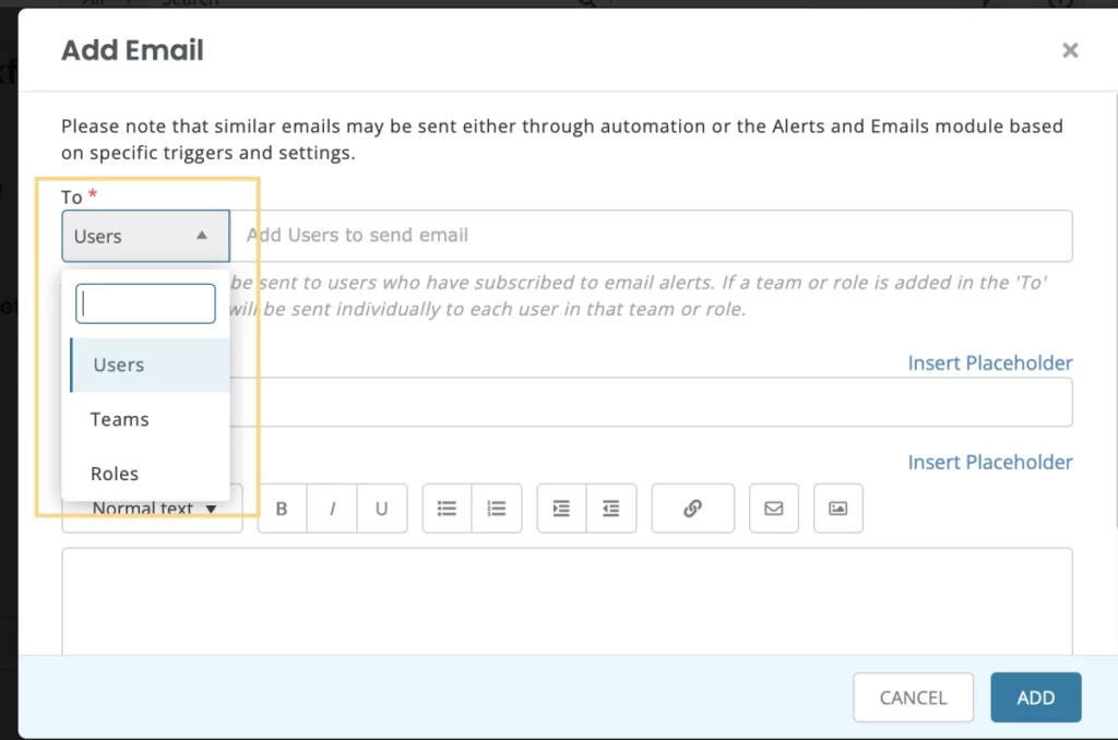 Add email users