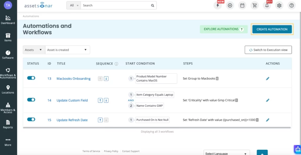 create automation