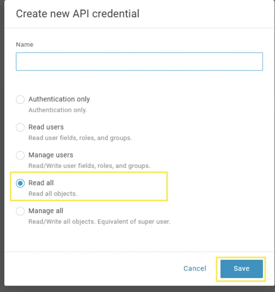 Popup showing 'save' option for the newly created API