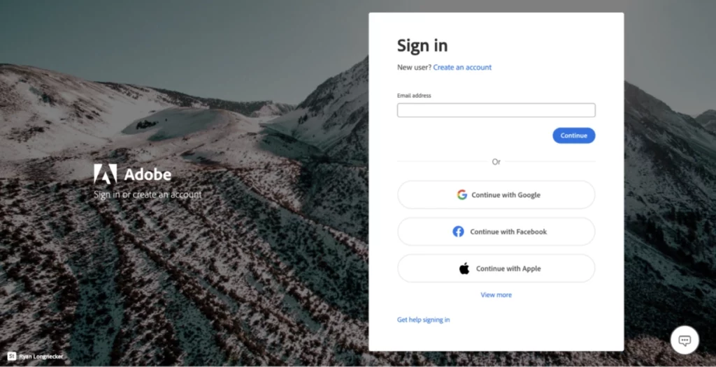 adobe sign in