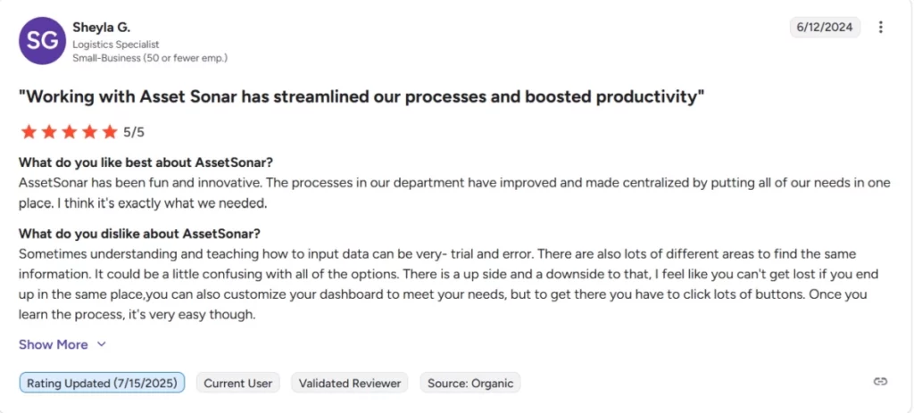 EZO AS Review G2 Capterra