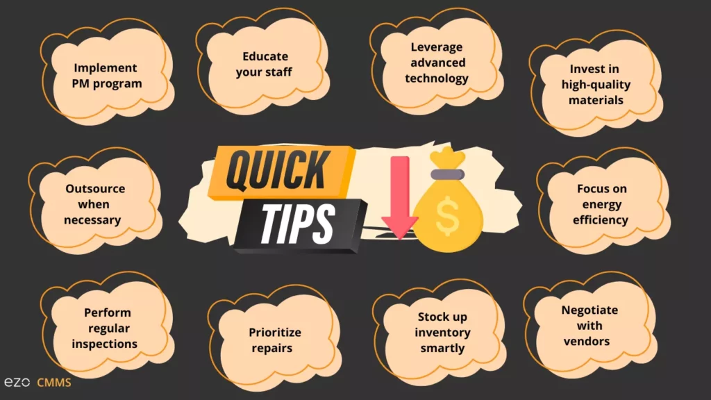 Quick tips for reducing maintenance costs