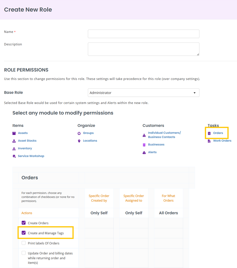 User Permissions