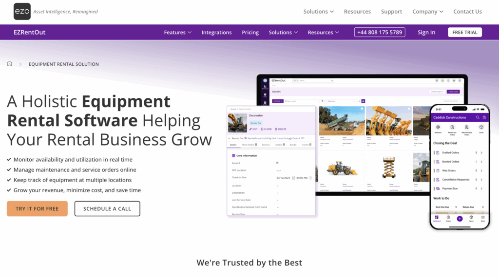 EZRentOut homepage 