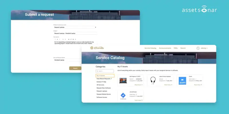 service catalog