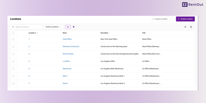 Location in EZRentOut