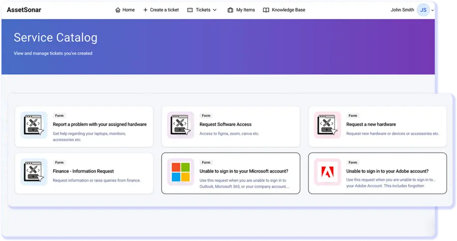 <h3>Self-Service Portal</h3>