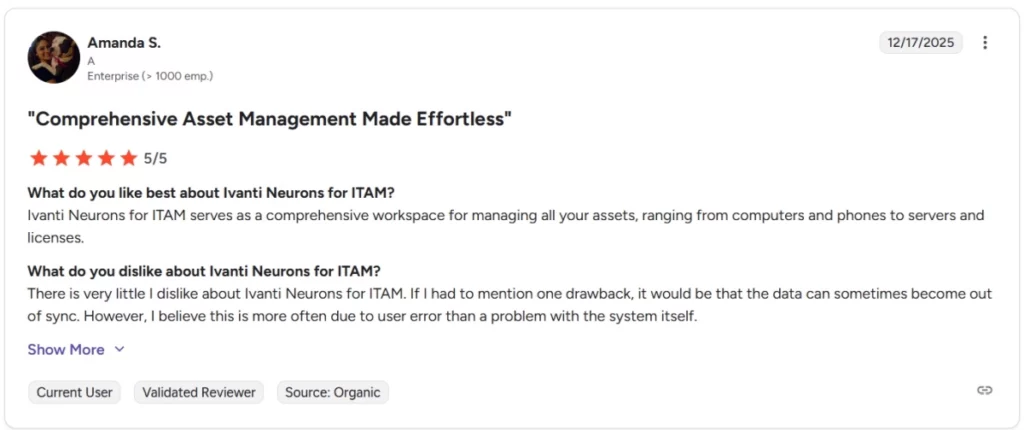 ivanti neurons g2 review