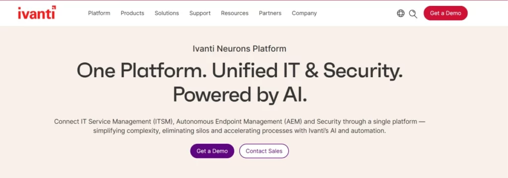 ivanti neurons homepage