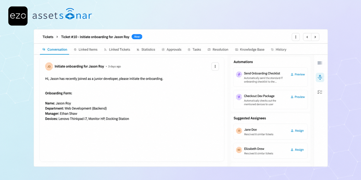 [ITSM | How-to] Automate and Use Smart Ticket Assignments in AssetSonar ...