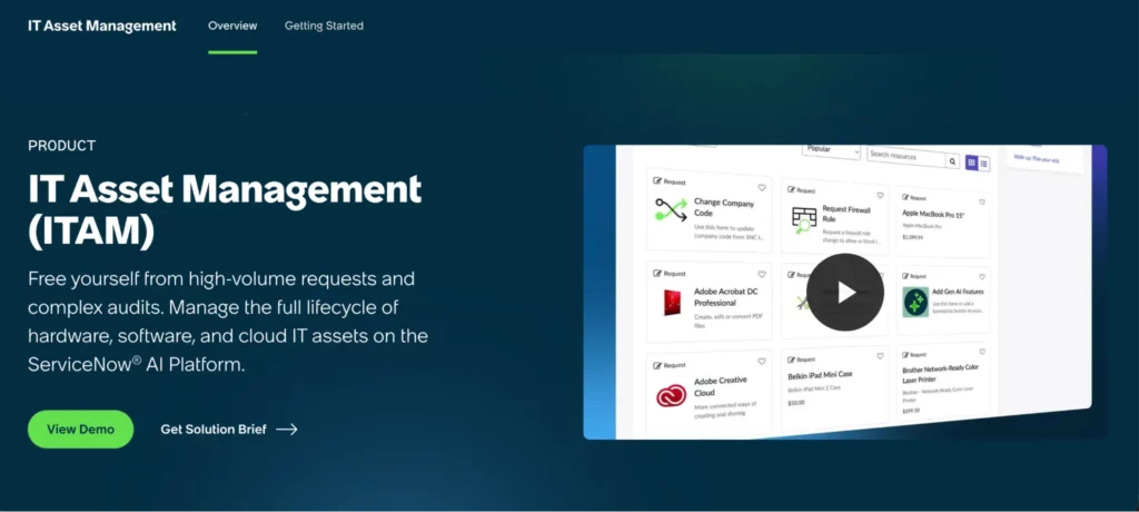 ServiceNow ITAM UI