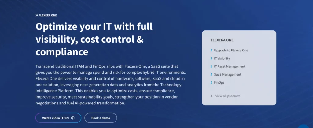 Flexera One UI
