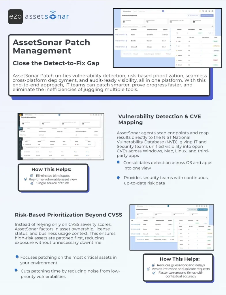 AssetSonar Patch Management Datasheet