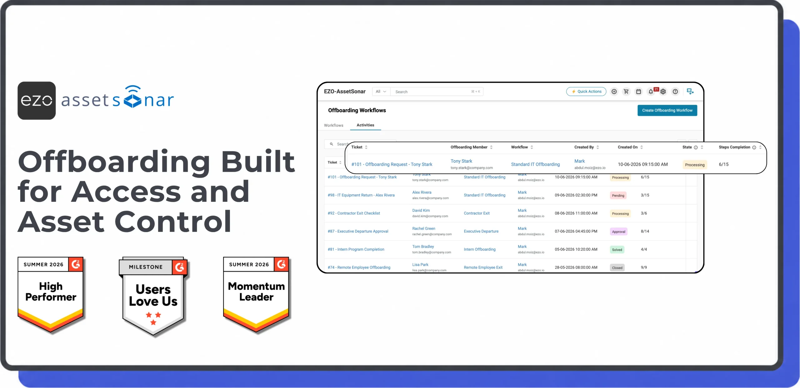 AssetSonar Employee Offboarding Datasheet