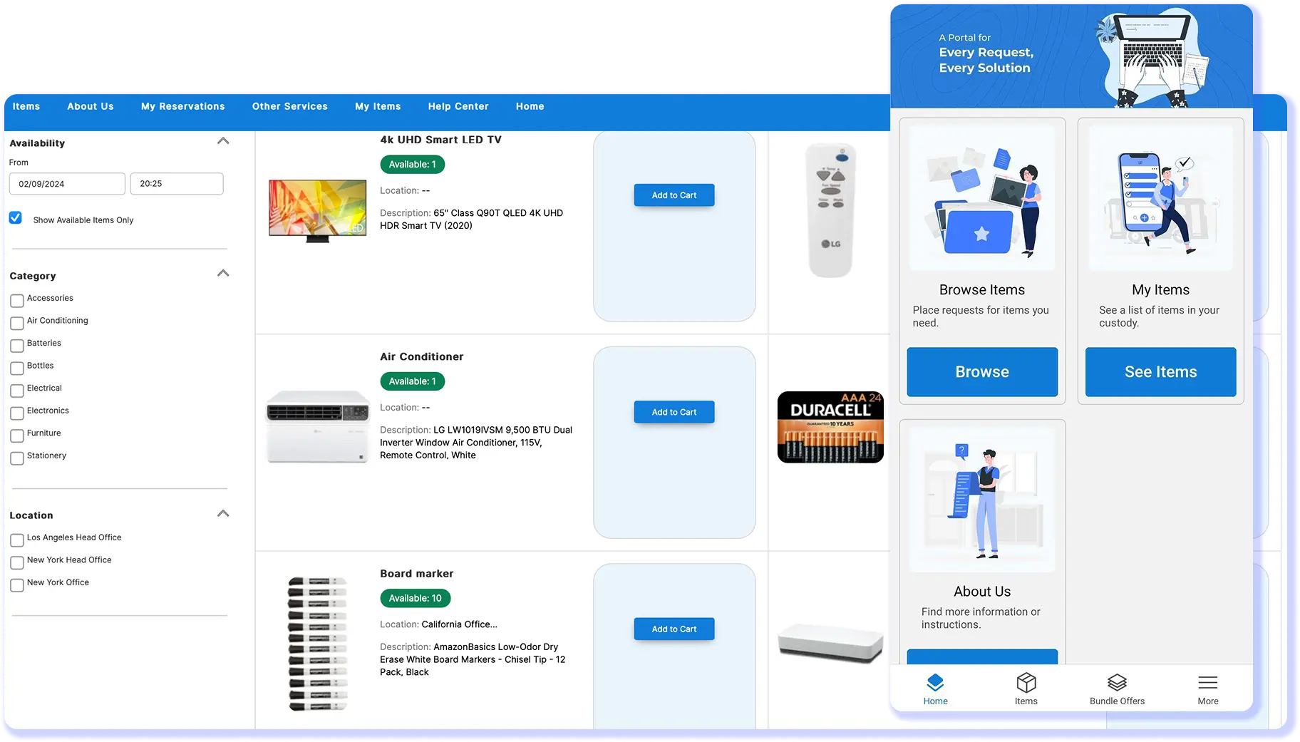 <h3>Complete Equipment Booking Solution</h3>