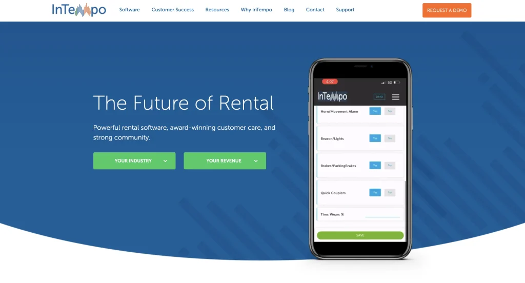 InTempo homepage.
