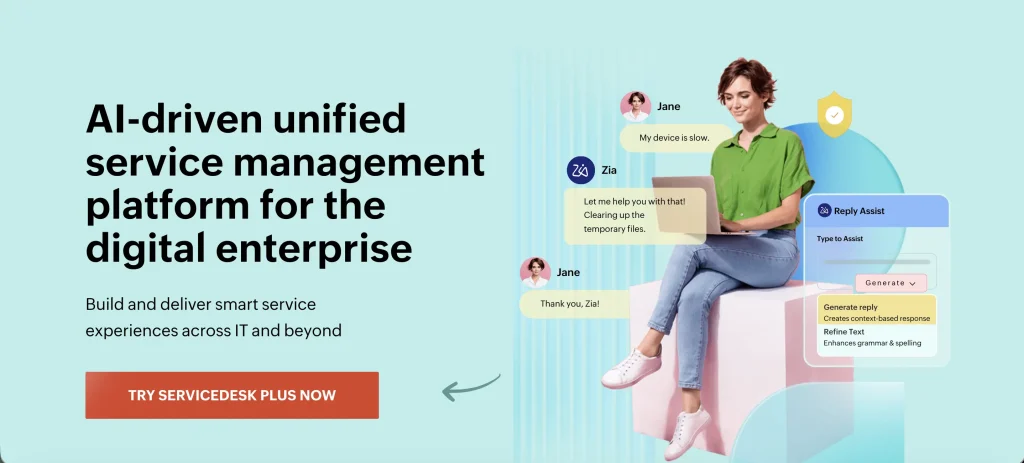 ManageEngine ServiceDesk Plus UI