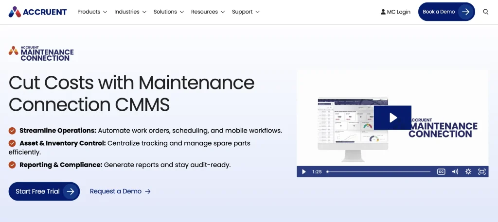 Accruent Maintenance Connection