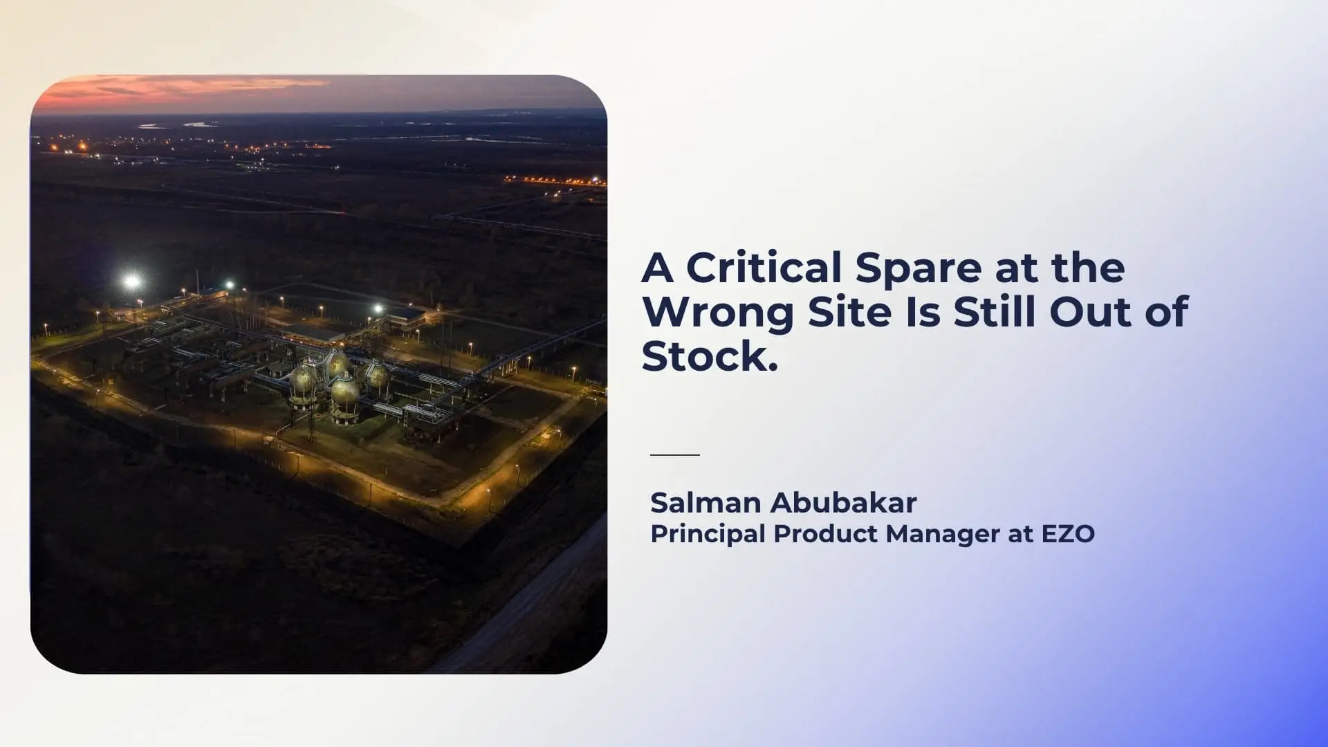 A Critical Spare at the Wrong Site Is Still a Stockout