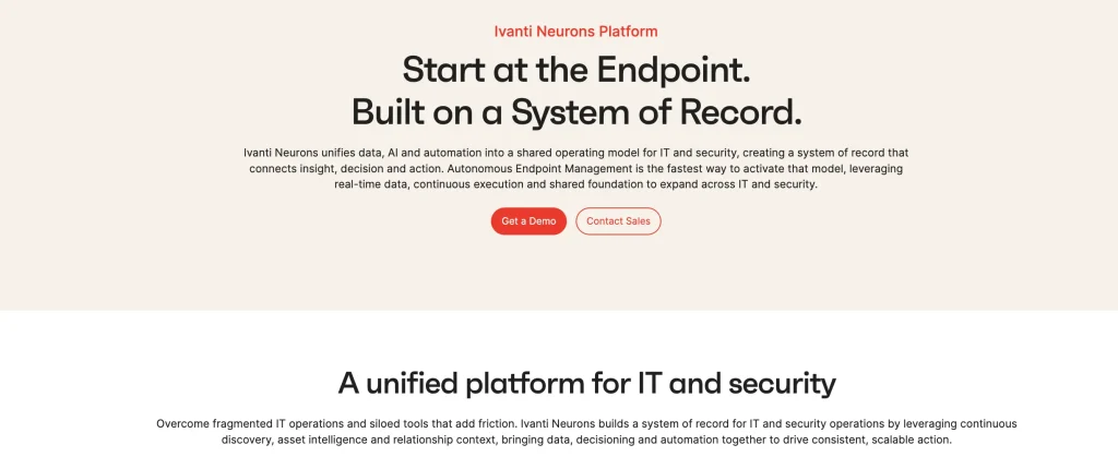 Ivanti Neurons UI