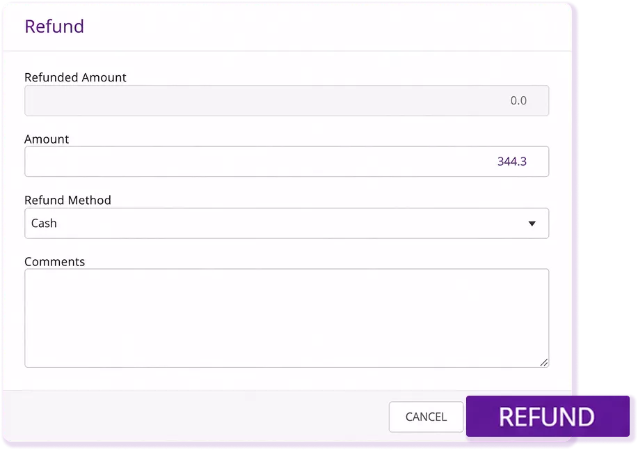 EZRentOut popup showing refund option.