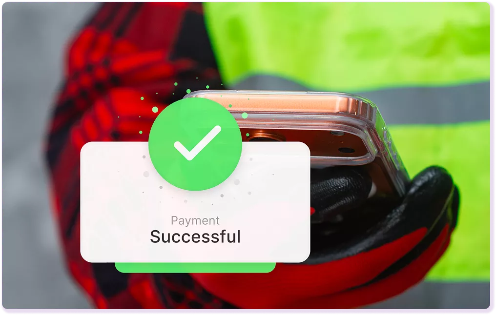 Card payment successful status.
